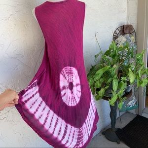 Plum Embroidered Batik Tie-Dyed JESSICA TAYLOR Dress
